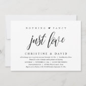 何もファンシー、愛は、パーティーの後で幸せに 招待状 (正面)