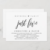 何もファンシー、愛は、パーティーの後で幸せに 招待状 (正面/裏面)