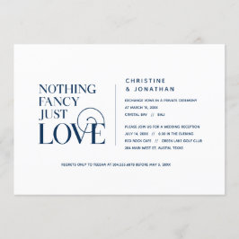 何もファンシー、Just Love、Navu Blue、Elopment 招待状