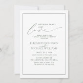 何もファンシーSage Greenを愛してカジュアルい結婚ない 招待状 (正面)