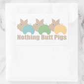 何もブタを接合しません 長方形シール (バッグ)