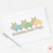 何もブタを接合しません 長方形シール (封筒)