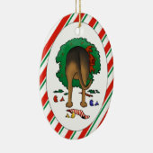 何もブラッドハウンドのクリスマスのオーナメントを接合しません セラミックオーナメント (右)