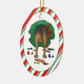 何もブラッドハウンドのクリスマスのオーナメントを接合しません セラミックオーナメント (左)