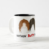 何もブルドッグを接合しません ツートーンマグカップ (正面左)