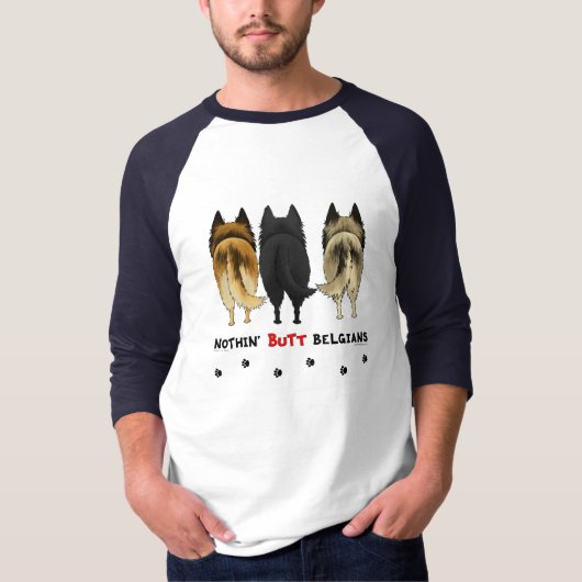 何もベルギー人を接合しません Tシャツ (正面)