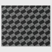 何もミニマルなおもしろい白黒文字 ラッピングペーパー (フラット)