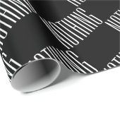 何もミニマルなおもしろい白黒文字 ラッピングペーパー (ロールコーナー)