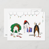 何もラットテリアのクリスマスを接合しません シーズンポストカード (正面/裏面)