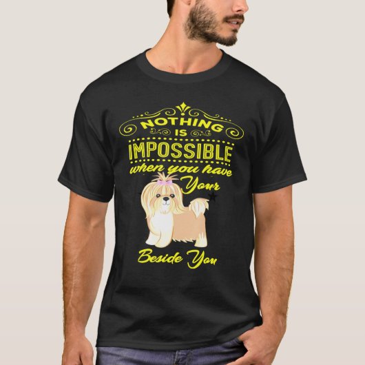 何も不可能ではないヨークシャー・テリア Tシャツ (正面)