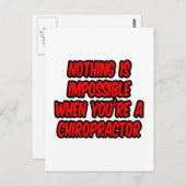 何も不可能ではない…カイロプラクター ポストカード (正面/裏面)