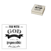 何も不可能ではない、ルカ1:37 ラバースタンプ (押印)