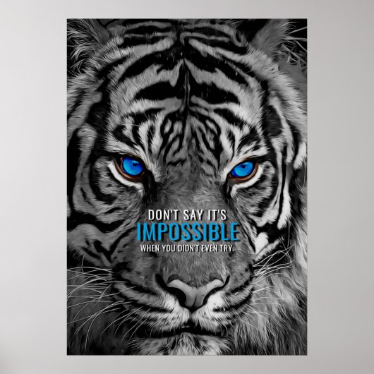 何も不可能なやる気を起こさせる引用文虎 ポスター (正面)