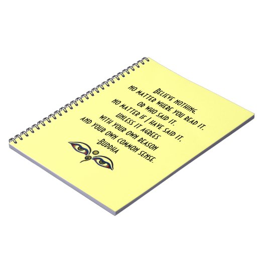 何も仏の引用文を信じて下さい ノートブック (左側)