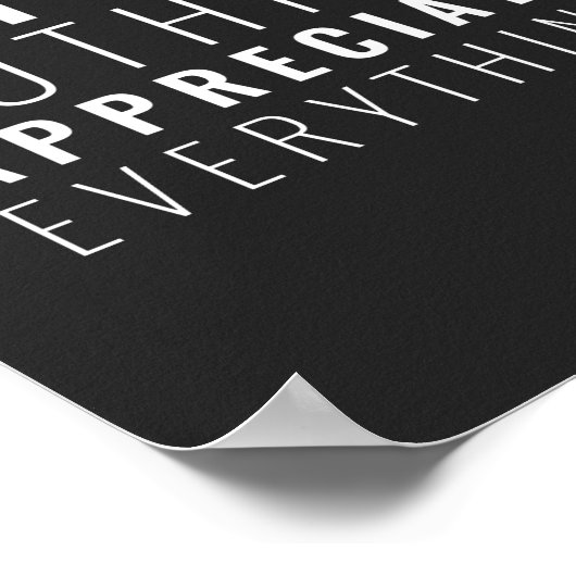 何も何も感謝しないと思う感動的 ポスター (角)