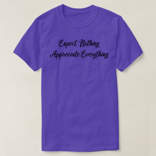 何も何も期待しない1 Tシャツ (デザイン正面)
