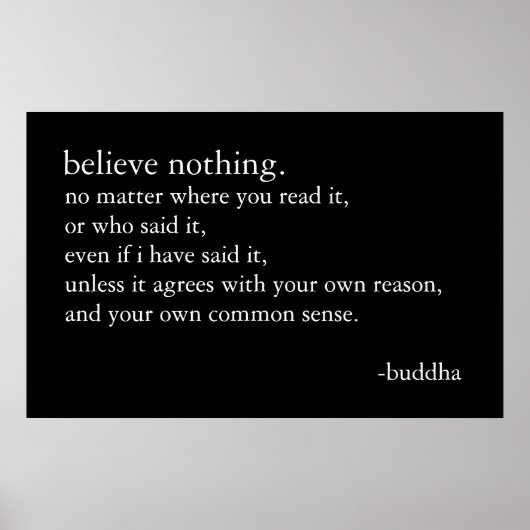 何も信じない ポスター (正面)