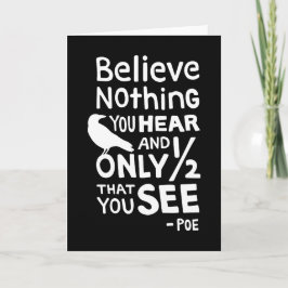 「何も信じ聞いていない···」 引用文バイポー カード