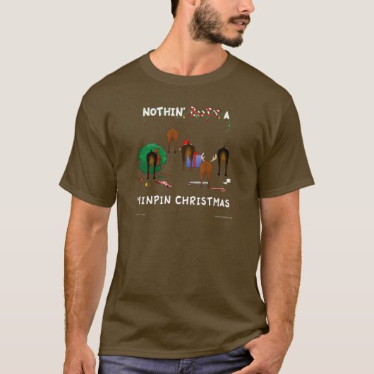 何も分Pinのクリスマスを接合しません Tシャツ (正面)