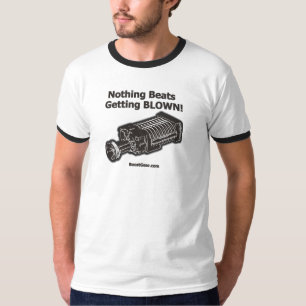 何も吹かれたスーパーチャージャーのワイシャツを得ることを打ちません Tシャツ