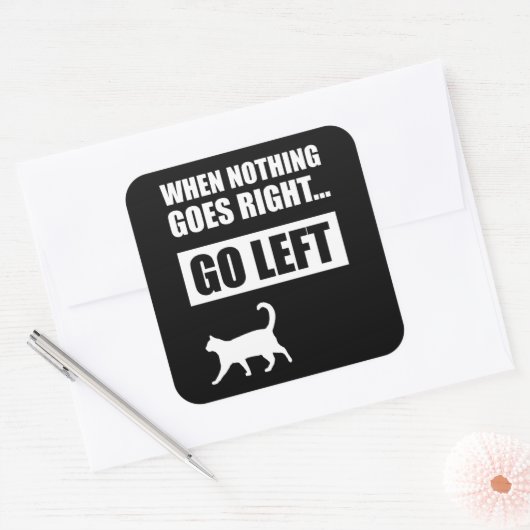 何も問題が発生しない場合離れおもしろい引用文 スクエアシール (封筒)