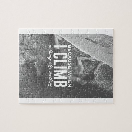 何も壁上ることはクライマーの石の重要です ジグソーパズル (横)