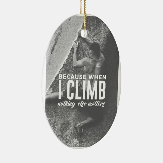 何も壁上ることはクライマーの石の重要です セラミックオーナメント (右)