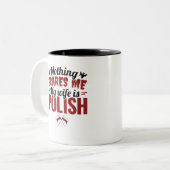 何も妻がポーランド人で怖くない ツートーンマグカップ (正面左)