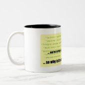 何も学校を好みません ツートーンマグカップ (左)