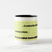 何も学校を好みません ツートーンマグカップ (中央)