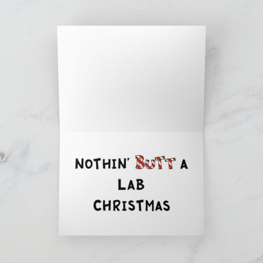 何も実験室のクリスマスを接合しません シーズンカード (内部)