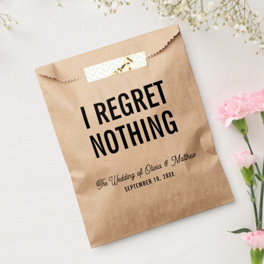 何も後悔しない。ウェディングパーティー/ホテルウェルカム フェイバーバッグ (封をした状態)