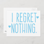 何も後悔しない ポストカード (正面/裏面)