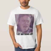 何も得無離れし Tシャツ (正面)