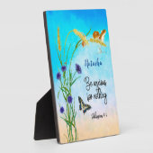 何も心配しないピリピ人4:6 フォトプラーク (側面)