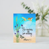 何も心配しないピリピ人4:6 ポストカード (スタンド正面)