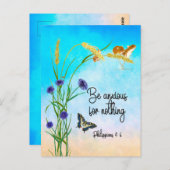 何も心配しないピリピ人4:6 ポストカード (正面/裏面)