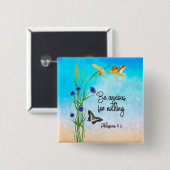 何も心配しないピリピ人4:6 缶バッジ (正面&裏面)