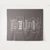 何も心配するな – クリスチャン書道 タペストリー (正面(横))