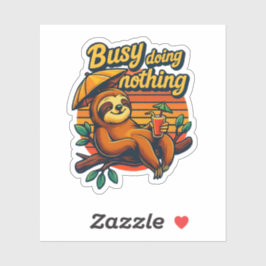 何も忙しやらない – かわいいスロッスステッカー シール