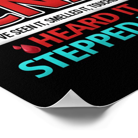 何も怖い私CNAナースジョブ恋人ギフトCNA ポスター (角)