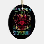 何も怖い私CNAナースジョブ恋人CNAナース セラミックオーナメント (右)