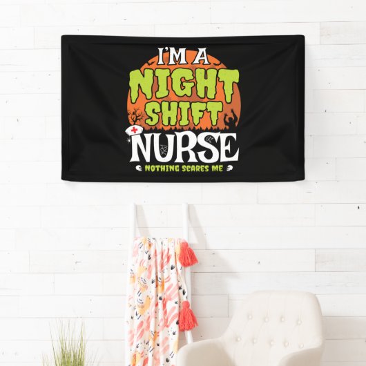 何も怖くないハロウィーンナイトシフトナース 横断幕 (インサイチュ)