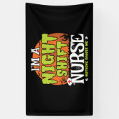 何も怖くないハロウィーンナイトシフトナース 横断幕 (縦)