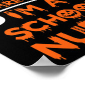 何も怖くない私は学校のナースおもしろいハロウィーン ポスター (角)