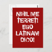 何も怖くない！ラテン語を話す！ ポストカード (正面/裏面)