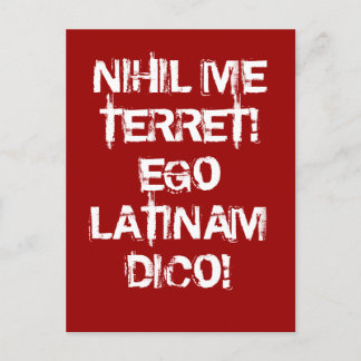 何も怖くない！ラテン語を話す！ ポストカード