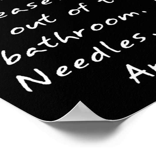 何も恐れる事は?プリントおもしろいポスターのユーモア ポスター (角)