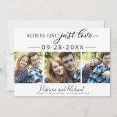 何も愛しファンシーて日付3の写真を保存する 招待状 (正面)