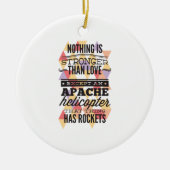 何も愛より強くないです セラミックオーナメント (正面)